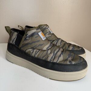 Carhartt Men’s Camo Detroit Canvas Mid Slip On Sneakers Workwear Outdoors Size 8